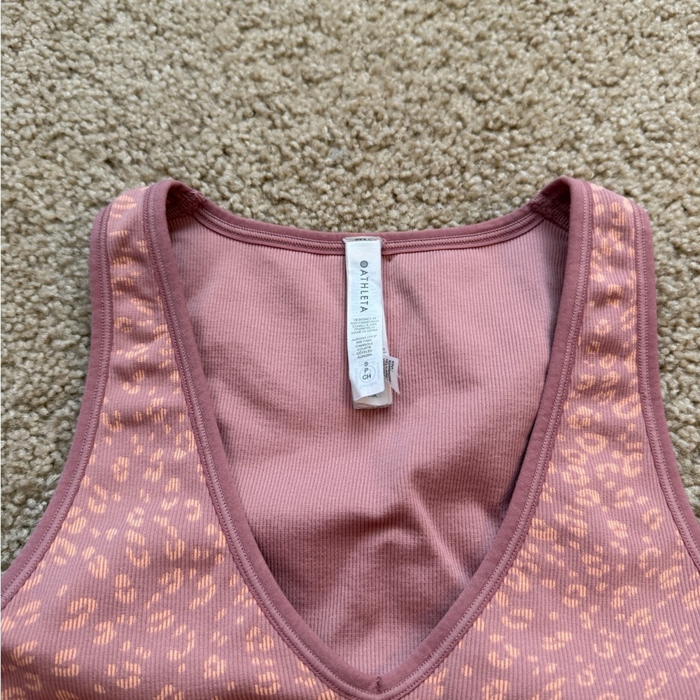 Athleta Pink Leopard Tank Top - Picture 2 of 3